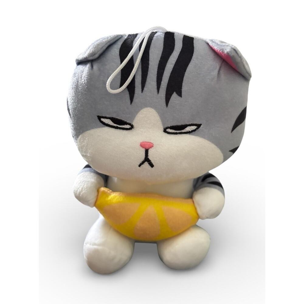 Plushie Kawaii stuffed animal Grumpy cat plush doll Holding Lemon My Emperor - Picture 5 of 7
